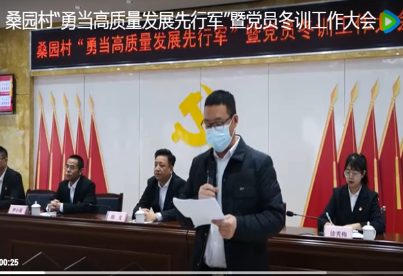 桑园村：“勇当高质量发展先行军”暨党员冬训工作大会